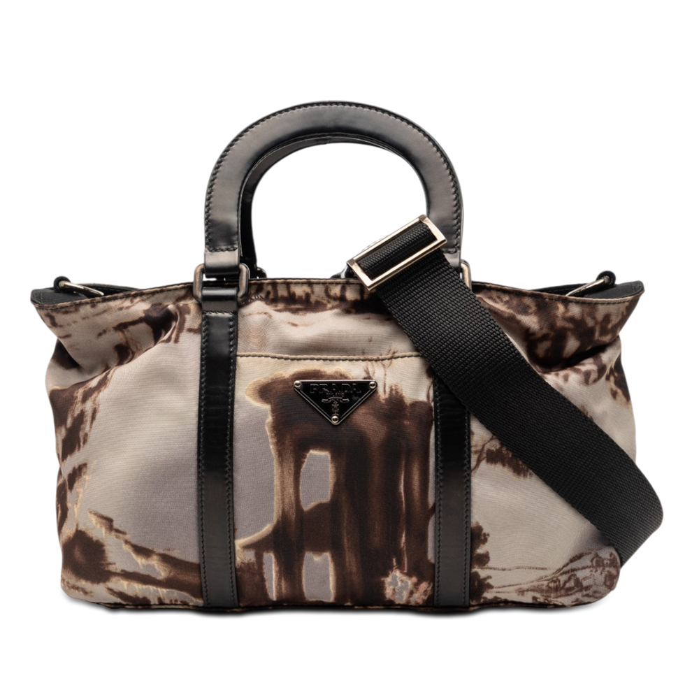 Pre-Loved Prada Tessuto Stampato Satchel - Picture 1 of 6